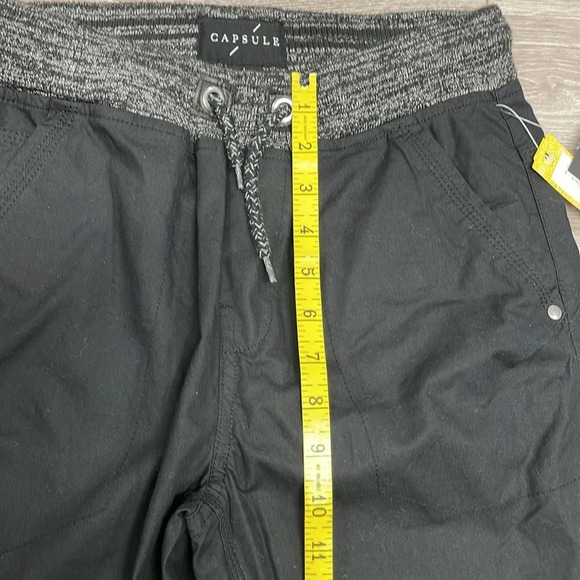 NWT Capsule from Stitch Fix Elastic Band Waist Woven Cotton Pull On Pant Black L - Picture 9 of 16